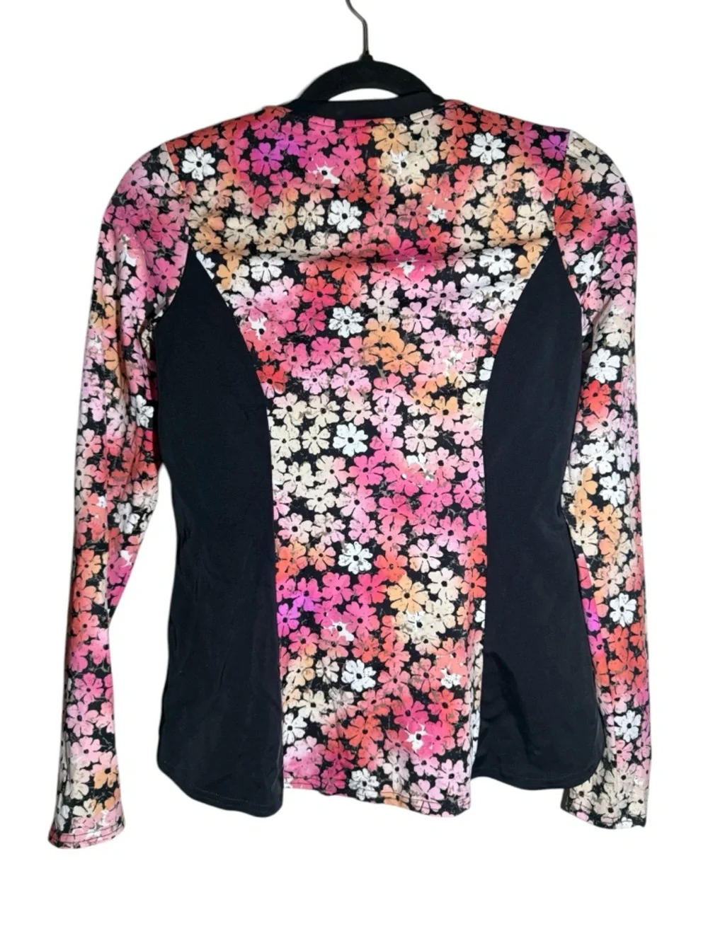Fit4U Floral Zip Rash Guard Size 8 Fits Small Built-In Bra Pink Multi-Color - Picture 4 of 8